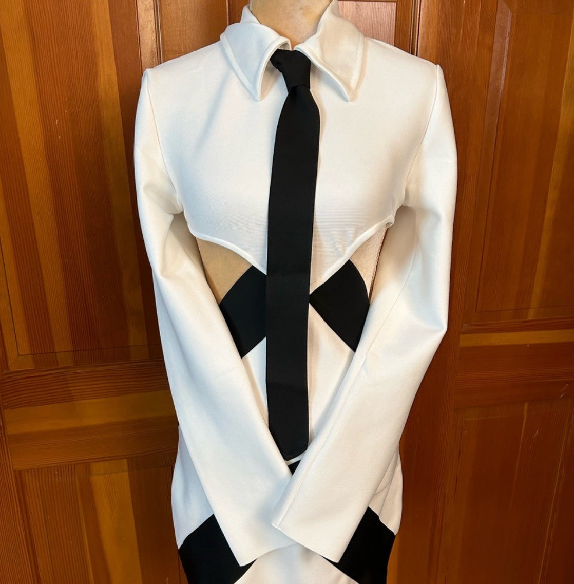 Cut Out Long Sleeve Mini Dress