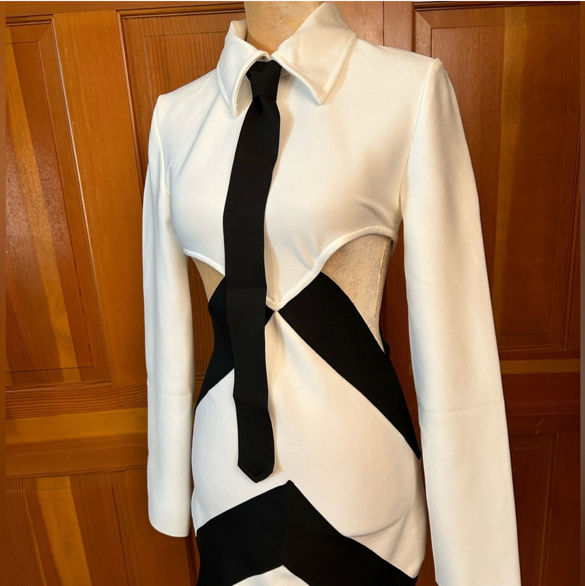 Cut Out Long Sleeve Mini Dress