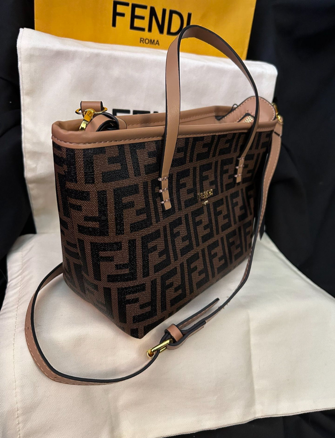 Jacquard Brown Mini Bag