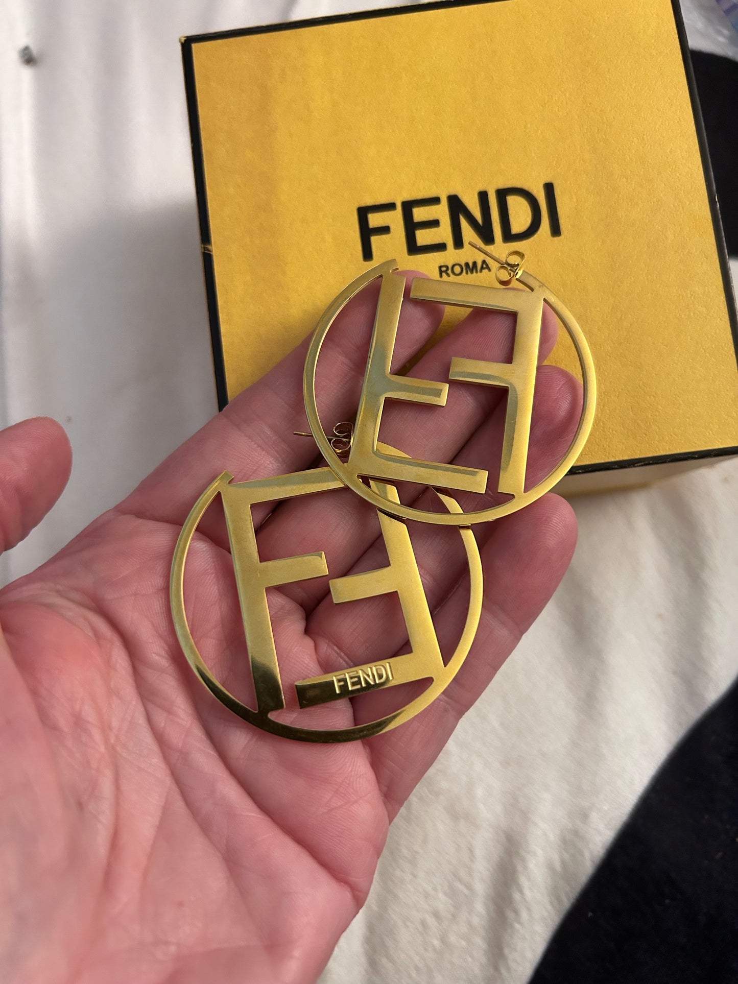 Iconic F Large
Hoop Earrings