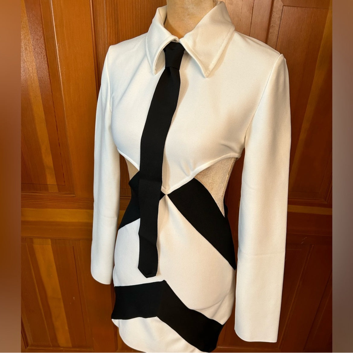 Cut Out Long Sleeve Mini Dress
