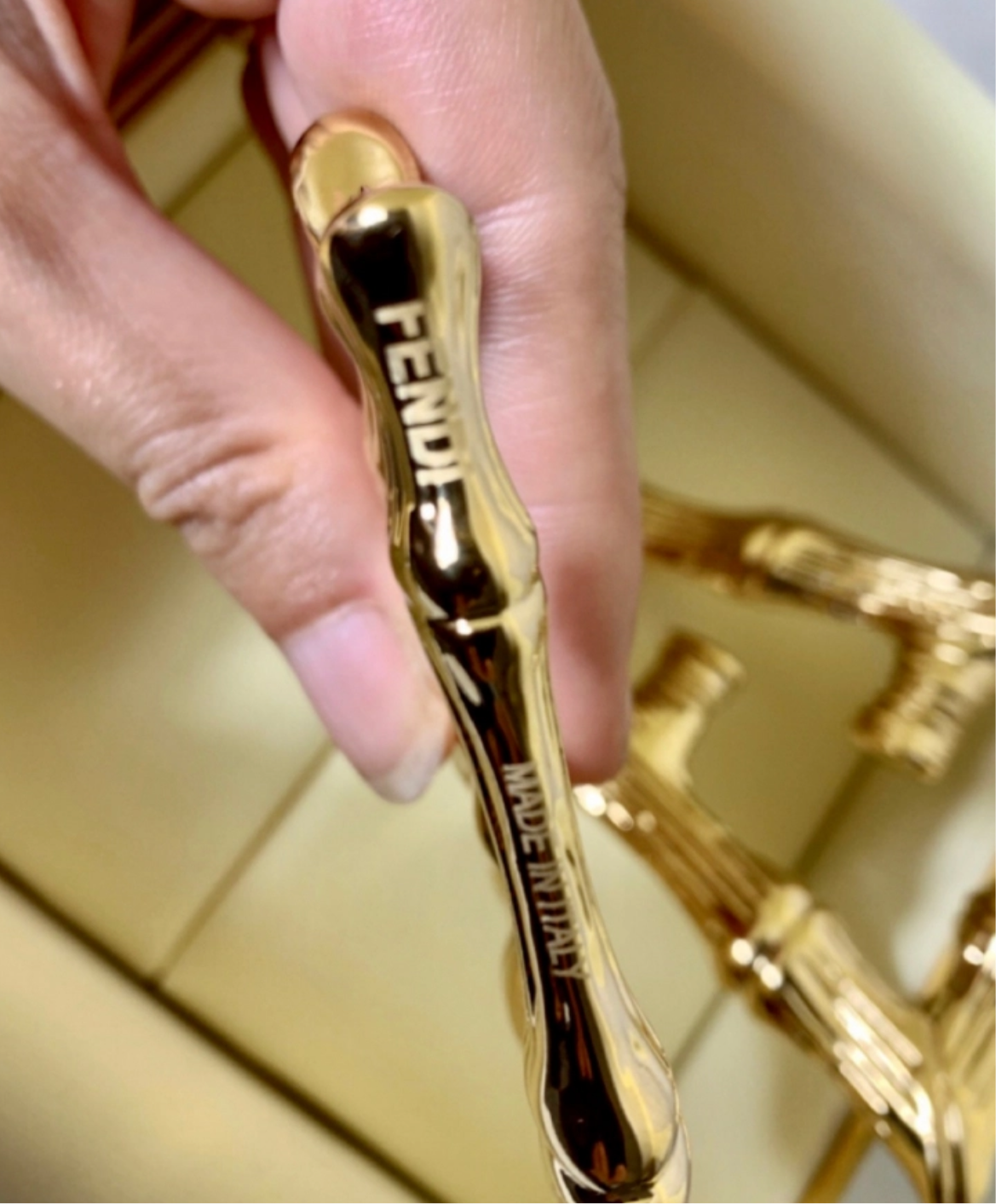 Large Gold BAMBOO Style Earrings