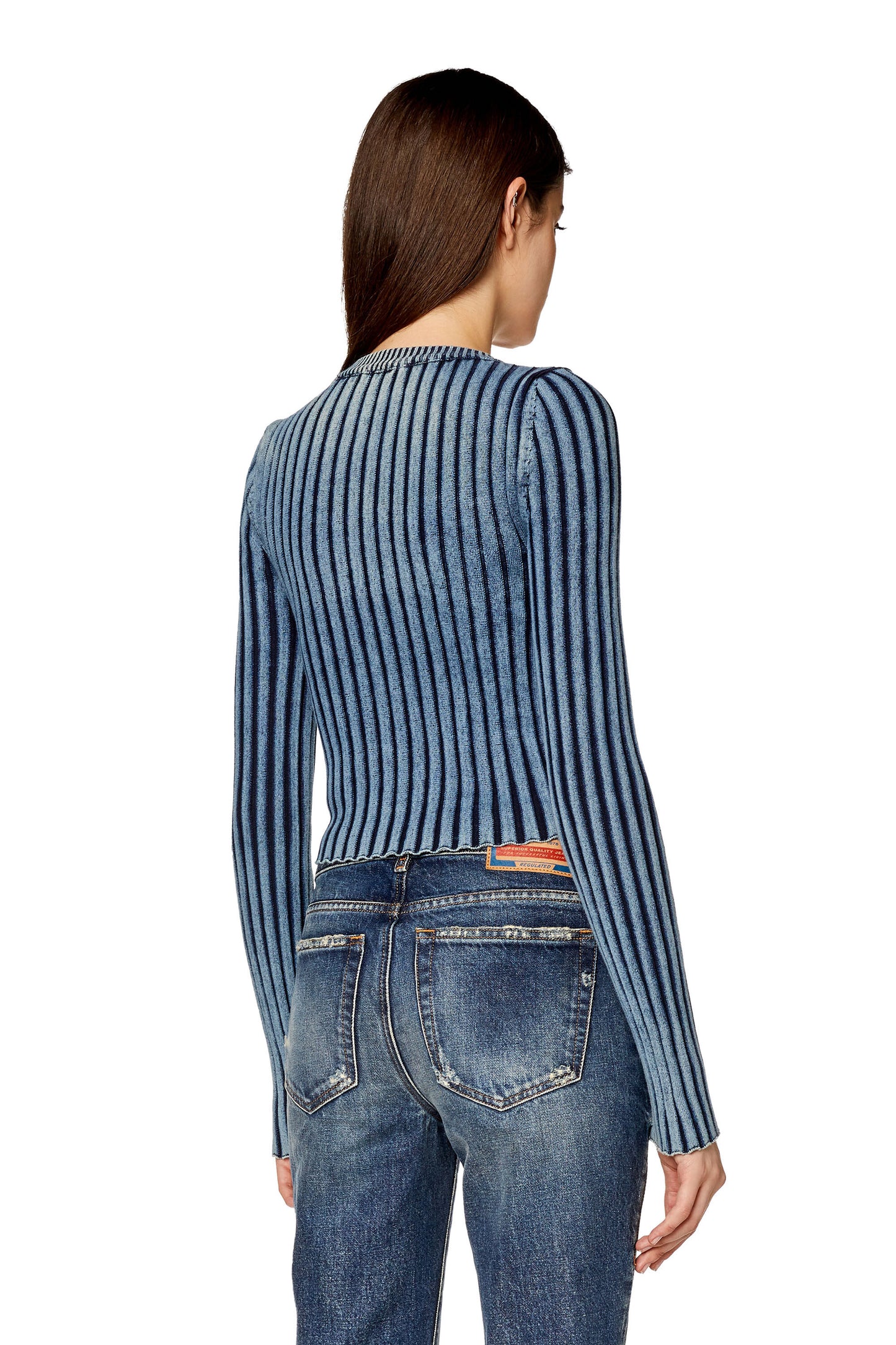 Women’s Diesel Blue M-Anchor logo knit Sweater