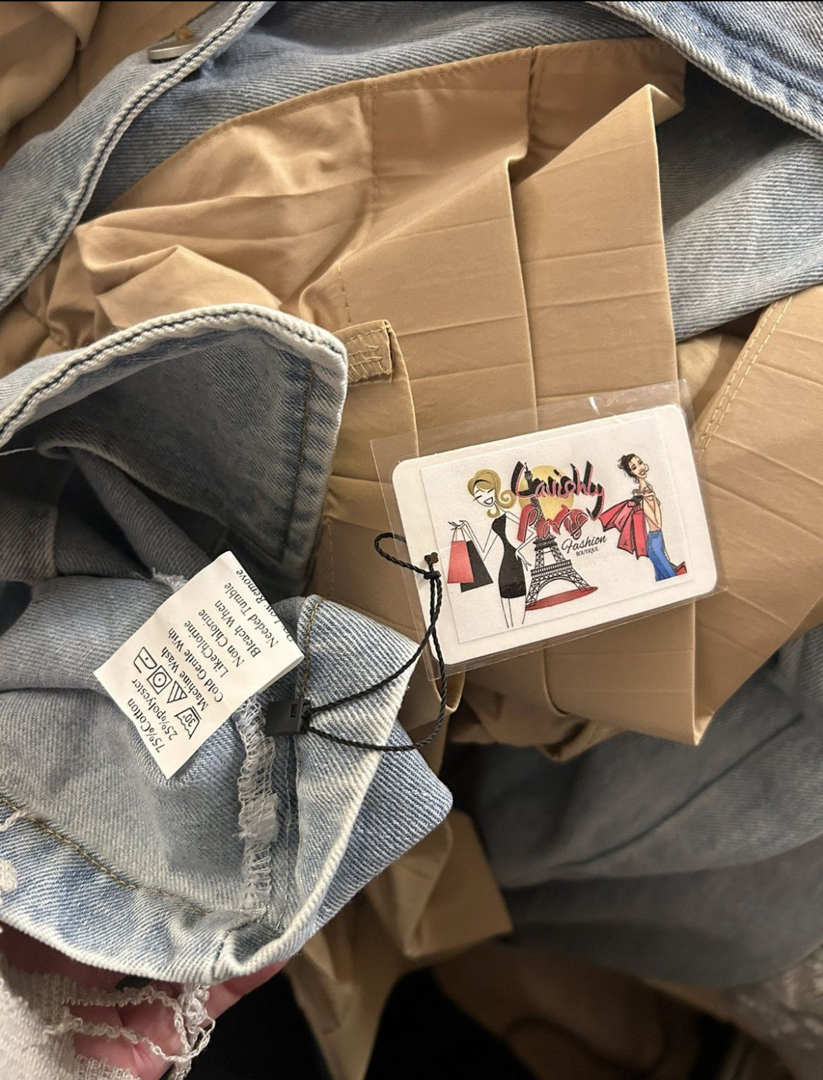 Ruffle Patchwork Denim Jacket