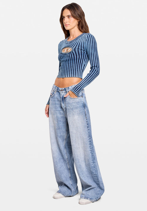 Women’s Diesel Blue M-Anchor logo knit Sweater