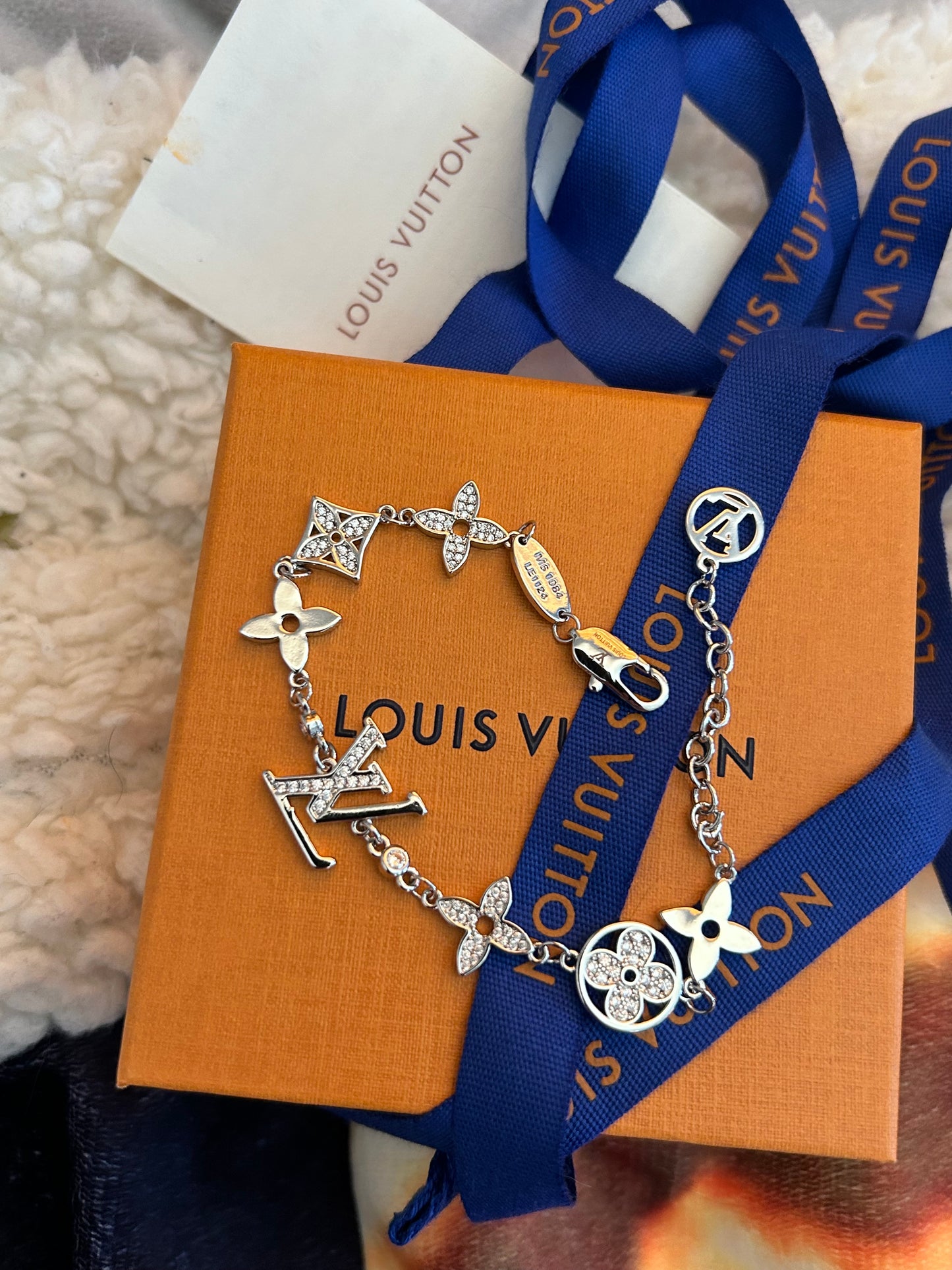 Crystal Monogram Charm Bracelet