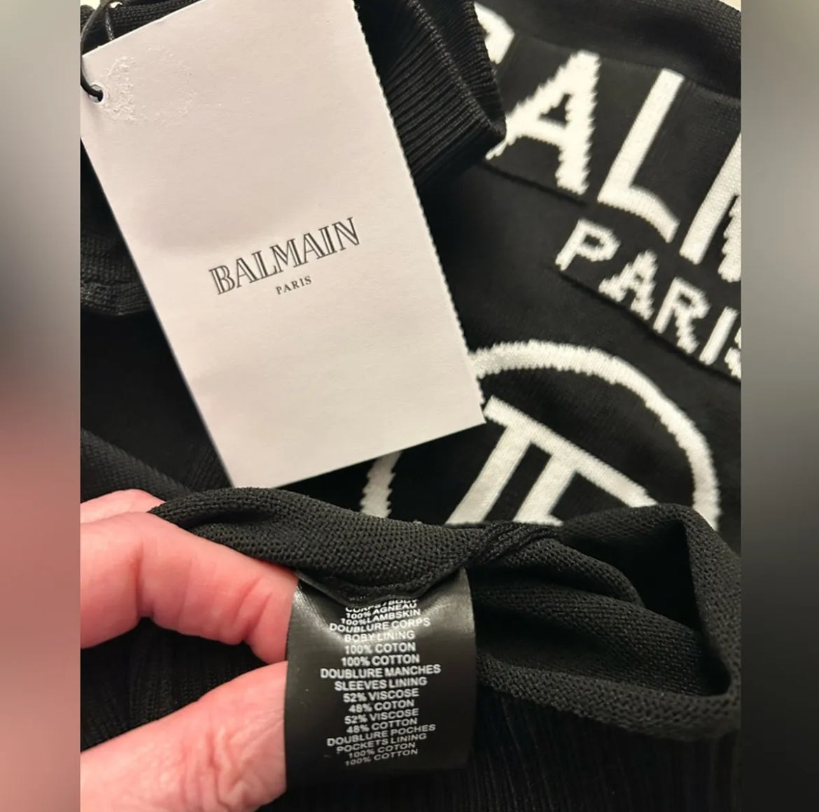 Balmain Paris Knit Halter Tank.