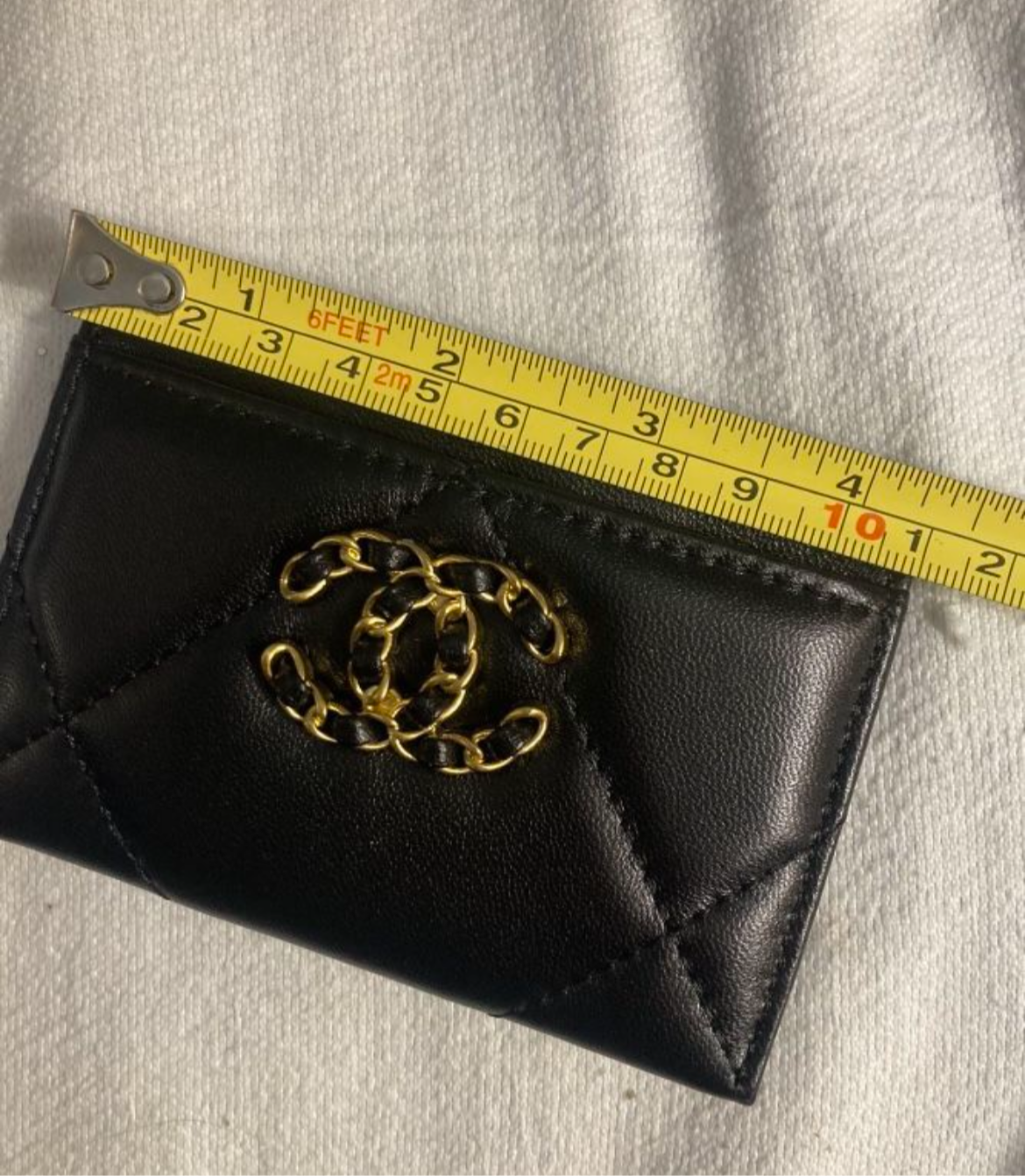 Quilted Black Leather Cardholder