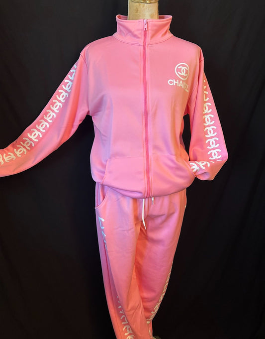 Babydoll Pink 2 Piece CC Tracksuit.