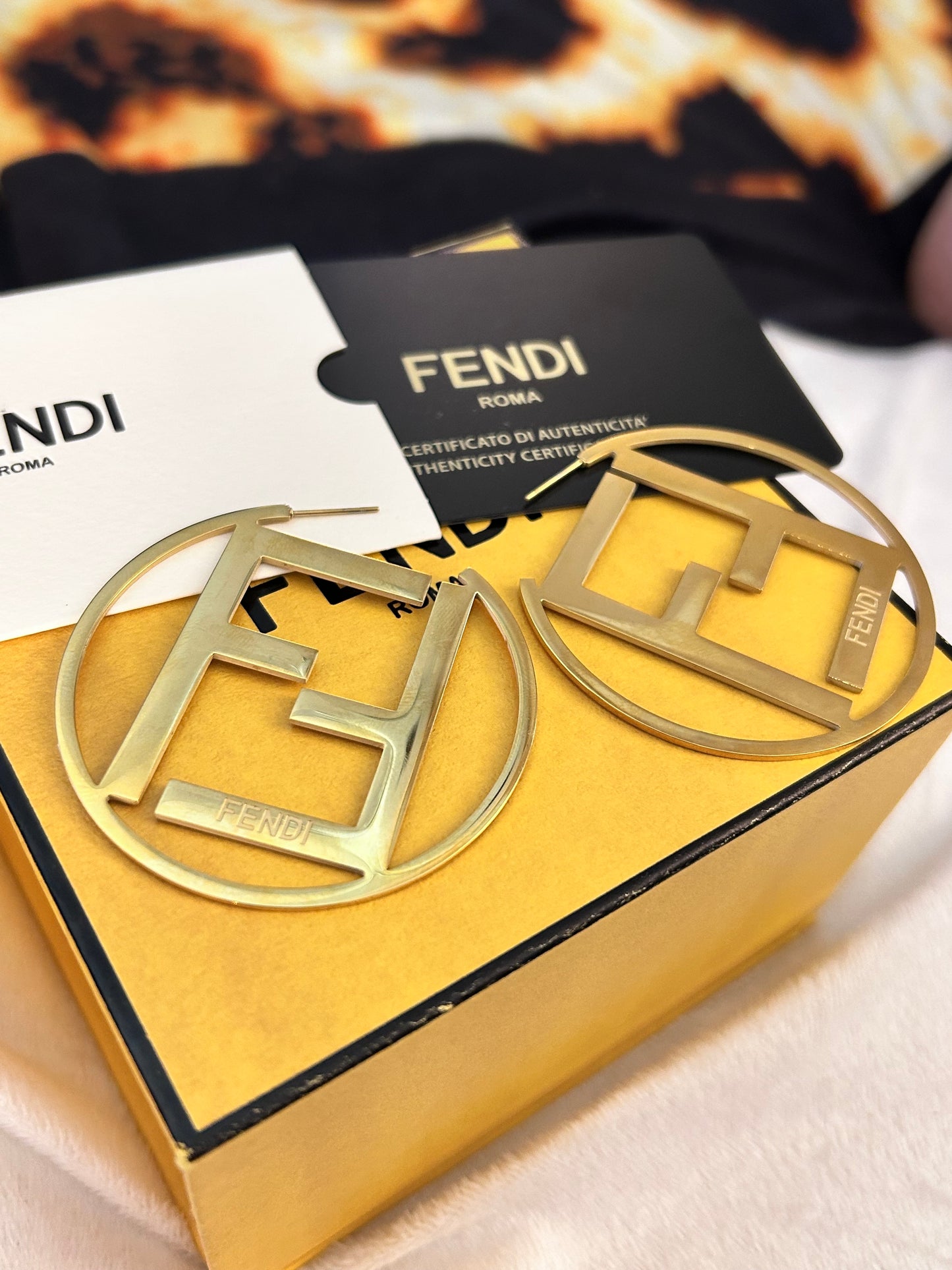 Iconic F Large
Hoop Earrings