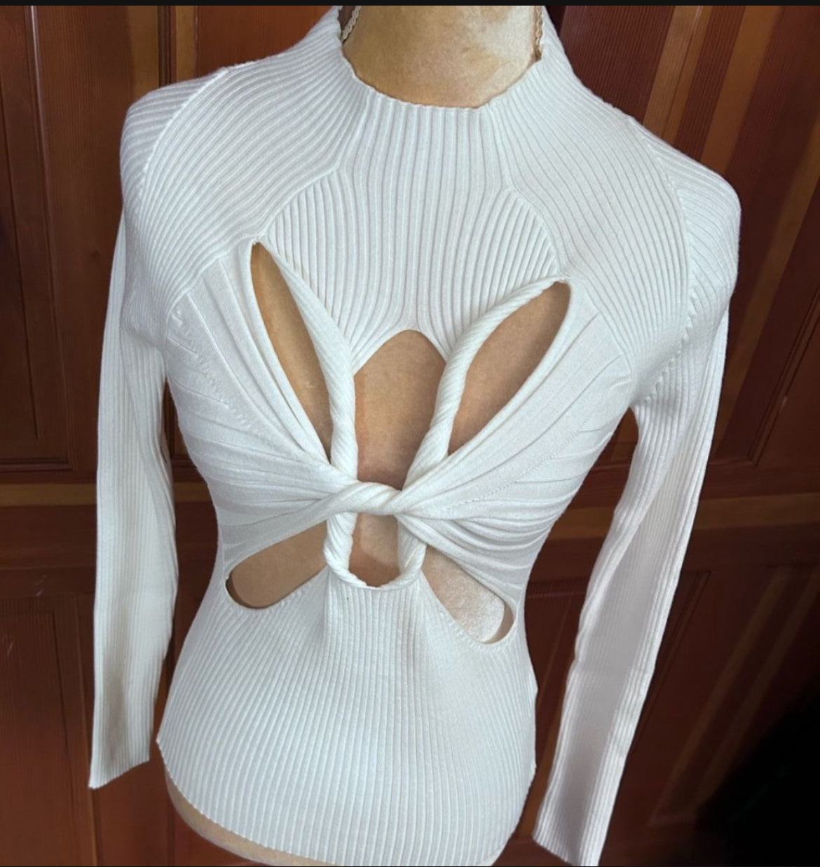 Sexy Twisted Knot- Hole Sweater