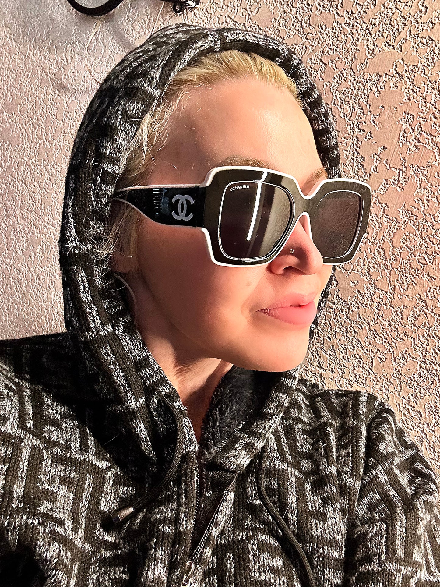 Black and White Cat Eye Sunglasses