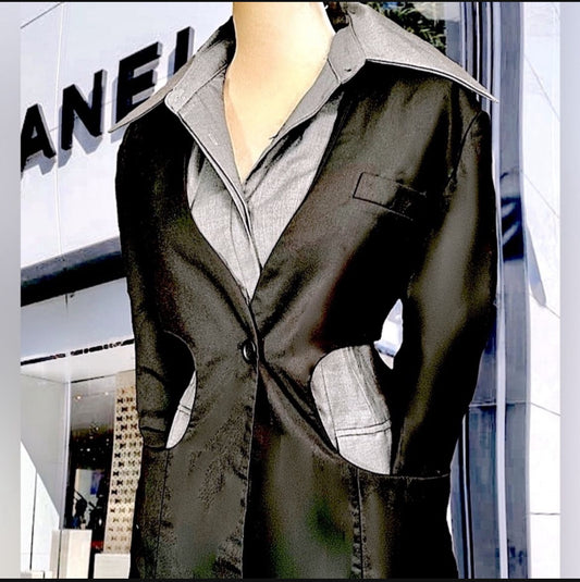 Hollow Out Layered Blazer