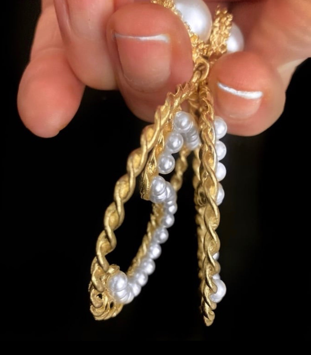 Elegant “Number 5”Decor Drop Earrings