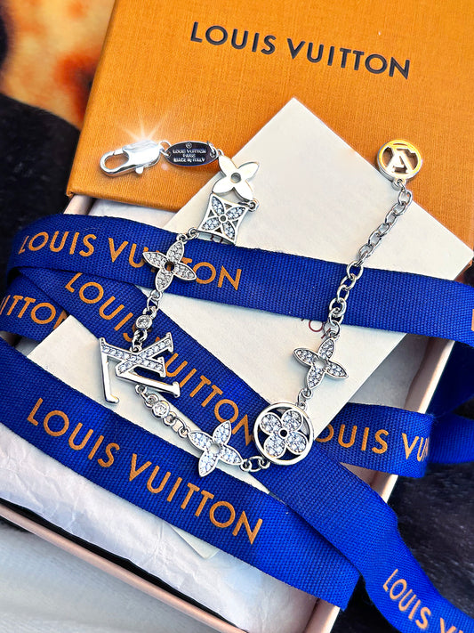Crystal Monogram Charm Bracelet