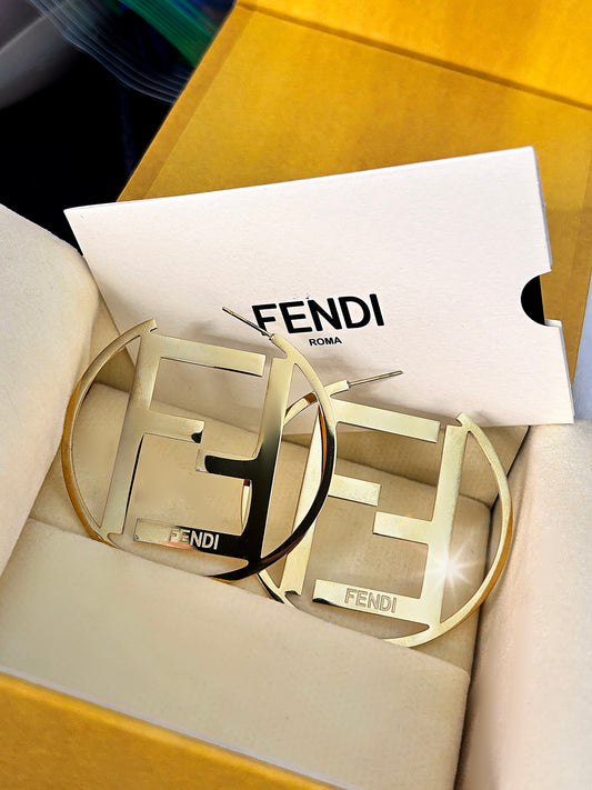 Iconic F Large
Hoop Earrings