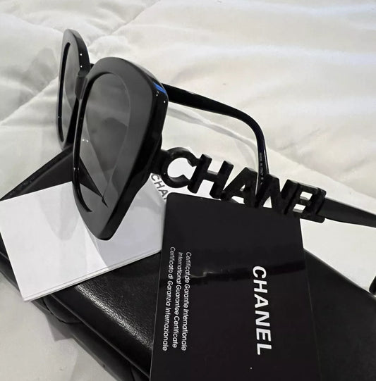 Acetate Strass Square Polarized Sunglasses