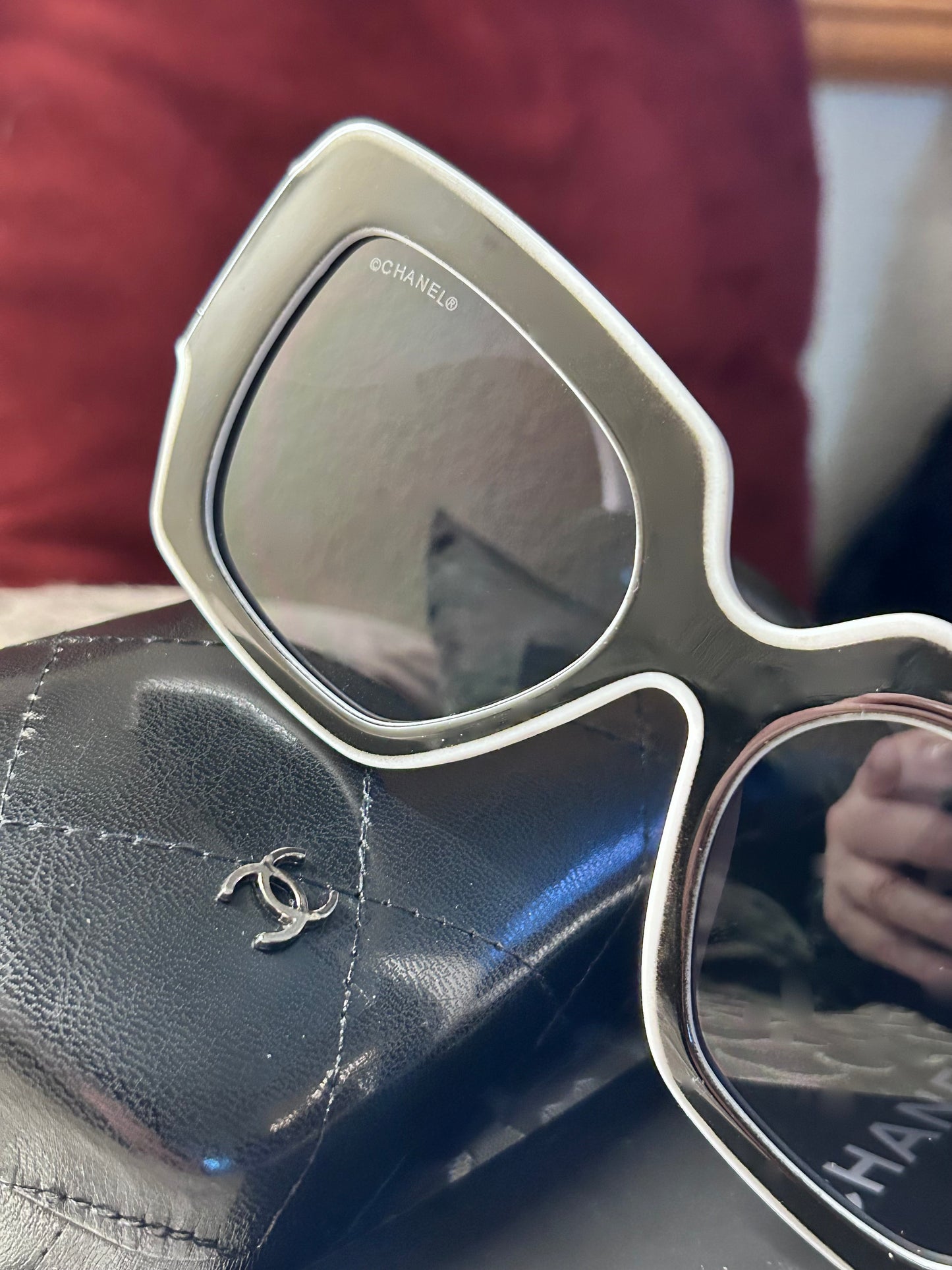 Black and White Cat Eye Sunglasses