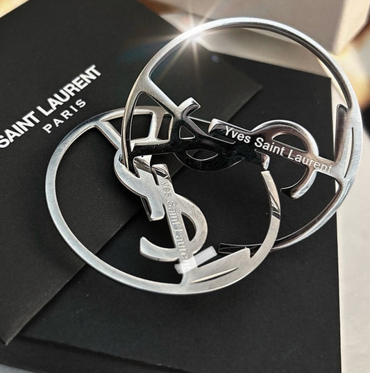 Monogram-Hoop Logo Earring
