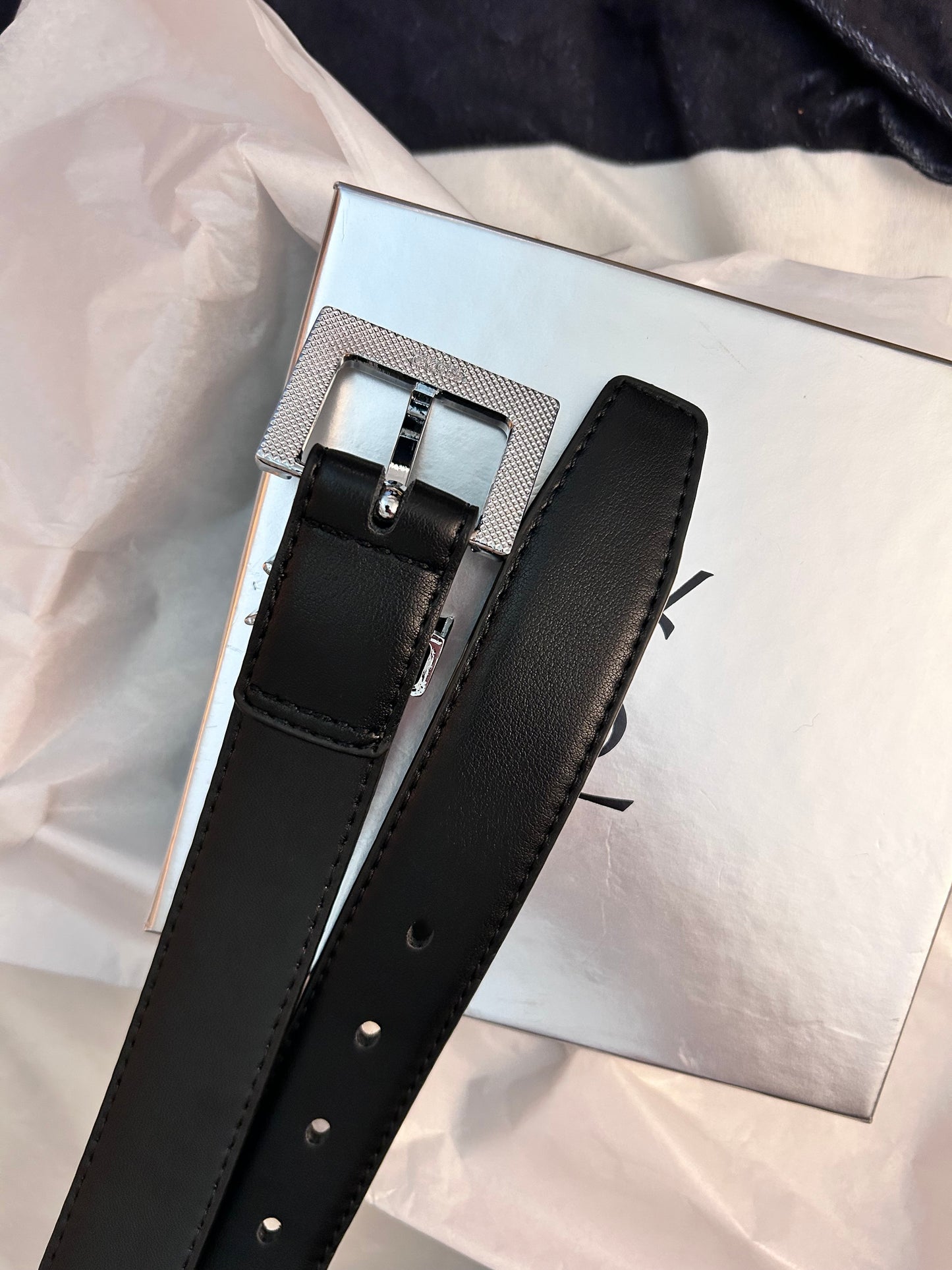 Black Cassandre Thin Belt