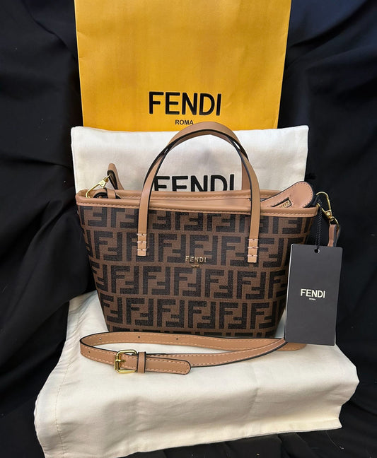 Jacquard Brown Mini Bag
