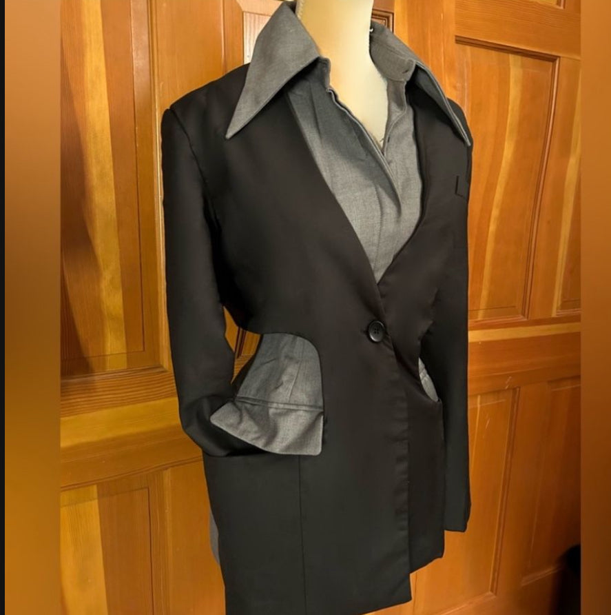 Hollow Out Layered Blazer