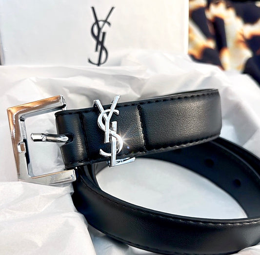Black Cassandre Thin Belt