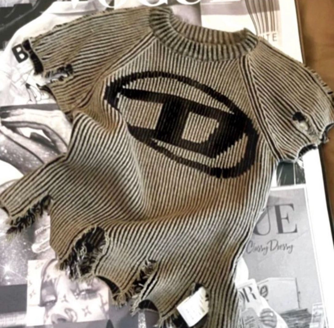 Women’s DIESEL Distressed Sweater